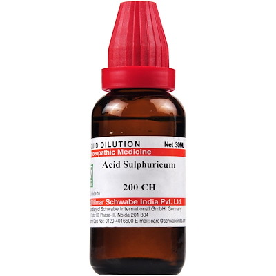 Medicines Mall - Willmar Schwabe India Acidum Sulphuricum / Sulfuricum (200CH) (30 ML) Dilutions Medicines Mall - Willmar Schwabe India Acidum Sulphuricum / Sulfuricum (200CH) (30 ML) Dilutions