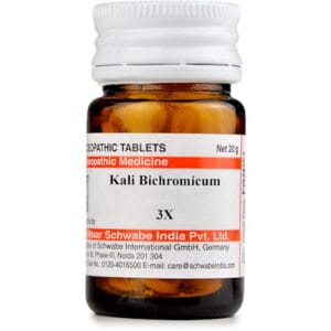 Medicines Mall - Willmar Schwabe India Kali Bichromicum LATT (3X) (20 GM) Triturations / Homoeo Tablets