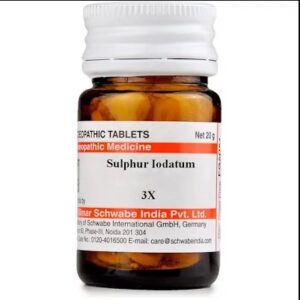 Medicines Mall - Willmar Schwabe India Sulphur / Sulfur iodatum LATT (3X) (20 GM) Triturations / Homoeo Tablets