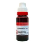 RW / Dr Reckeweg Uranium Nitricum (4X) (20 ML) Mother Tinctures / MT
